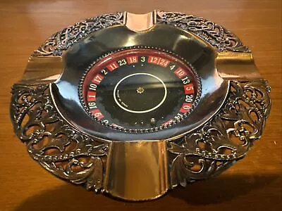 Vintage Las Vegas Roulette Wheel Ashtray NIB Copper Never Used • $25
