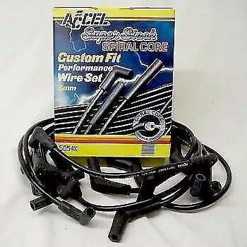 Superstock Spiral Accel 8m Spark Plug Wires Bk 83-91 Ford Lincoln Mercury V8 HEI • $29.98