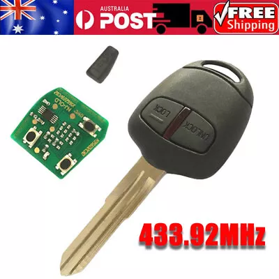 $18.99 • Buy 433.92MHz Car Remote Key For Mitsubishi Outlander Pajero Triton ASX Lancer MIT8
