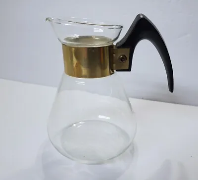 Vintage CORNING WARE Small Clear Heat Proof Glass Coffee Carafe Tea Pot 5.5  • $8