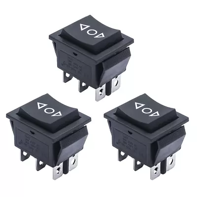 Mxuteuk 3Pcs DC12V Momentary Rocker Switch 6 Pin 3 Position DPDT Reverse Polarit • $12.79