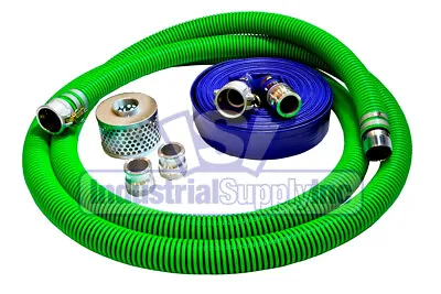 EPDM Rubber Suction Hose | 2  X 20' | Conventional Kit | 25' Blue Discharge • $204.15