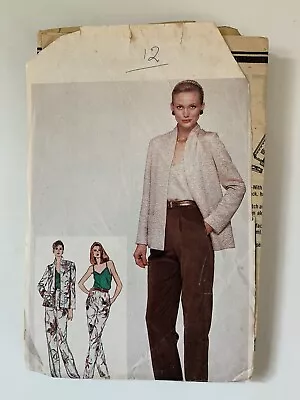 Vintage Simplicity 9806 Pattern Camisole Tapered Pants Unlined Jacket Sewing  • £1