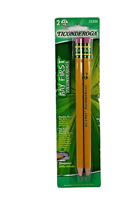 TICONDEROGA My First Pencils Wood-Cased #2 HB Soft Pre-Sharpened With Eraser • $8.59