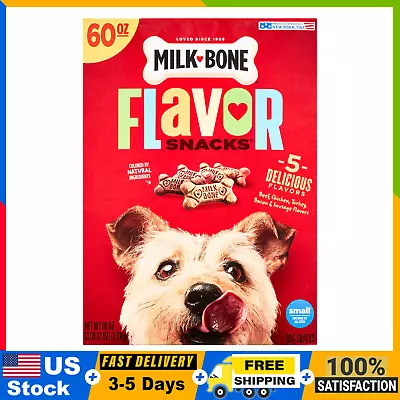 Milk-Bone Flavor Snacks Small Dog Biscuits Flavored Crunchy Dog Treats 60 Oz • $9.88