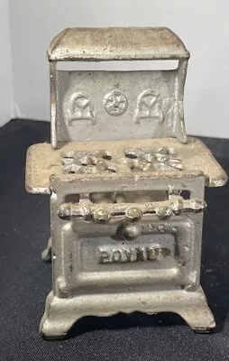 Vintage Cast Iron Metal ROYAL TOY Co. Dollhouse Silver Stove Range Kitchen • $4.99