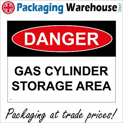 £2.95 • Buy Cs167 Danger Gas Cylinder Storage Area Sign Keep Clear Store Bottle Safety Cage