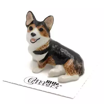 Little Critterz Dog - Cardigan Corgi  Taffy  - Miniature Porcelain Figurine • $12.99