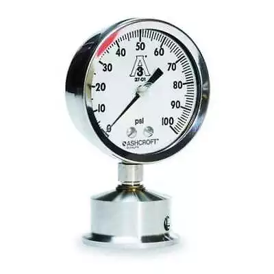 Ashcroft 35-1032S-20L-30 Pressure Gauge 0 To 30 Psi 2 In Triclamp Stainless • $332.99