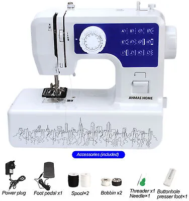 £57.99 • Buy Electric Sewing Machine Multifunction 12 Stitches Portable Mini 2 Speed Tool Kit