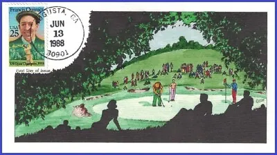 $14.95 • Buy USA1 #2377 U/A COLLINS HAND PAINTED FDC   Francis Ouimet