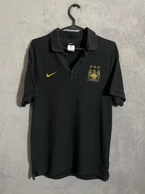 Manchester United Training Jersey Football Polo Shirt Black Nike Mens Size S • $33.99