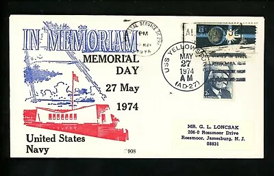 US Naval Ship Cover USS Yellowstone AD-27 Vietnam War 5/27/1974 Memorial Day • $5.99