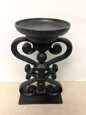 Pottery Barn Cast Iron Pillar Candle Holder  - 8-1/2” Tall • $39