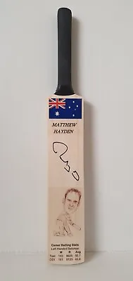 $80 • Buy Matthew Hayden Hand Signed Mini Cricket Bat Australia Smith Warne Ponting 