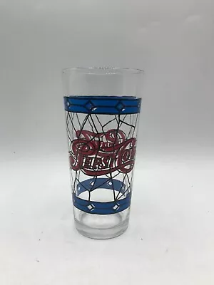 Vintage Pepsi-Cola Tiffany Style Stained Glass Collectible Tumbler Cup 1970s • $9.18