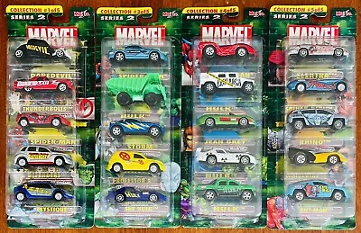 2002 Maisto Marvel Die-Cast 1:64 Series 2 Car Collection Packs Sets #1345! • $3.25