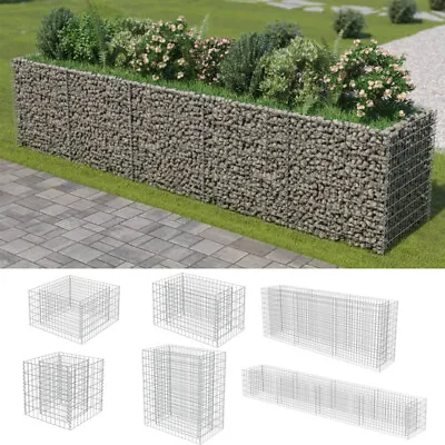 Gabion Stone Basket Garden Raised Bed Gabion Planter Galvanised Steel Cage Fence • £241.54