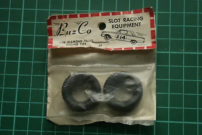 Buzco Slot Car Racing Vintage 60's 1/24 DIAMOND Tread Tires Original Packaging  • £4.90