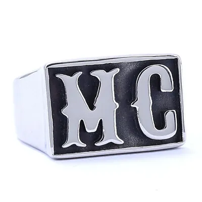 Stainless Steel Motorcycle Riding Punk Style Men's And Women's MC Ring • $11.99