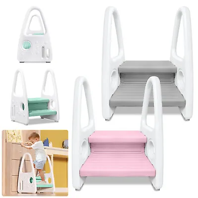 £28.99 • Buy Kids Potty Trainer Toilet Ladder Step Stool Toddler Pee Training Children Baby
