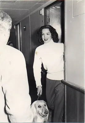 MARIA FELIX ON BOARD THE GIULIO CESARE Candid 1952 Original Photo • $24.99