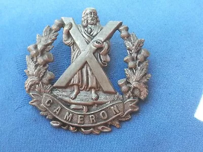 The Cameron Highlanders Glengarry Cap Badge. • £22