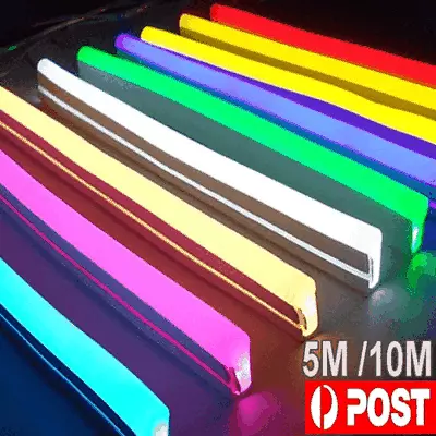 5M 10M LED Neon Flex Lights Waterproof 12V 2835 Light Strip Flexible Bar Sign • $6.99