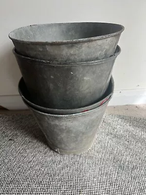 Vintage Galvanised Small Flower Buckets  • £20