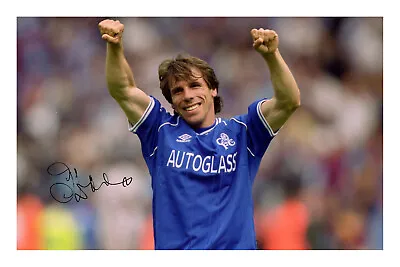 £5.99 • Buy Gianfranco Zola Signed A4 Autograph Photo Print Chelsea FC