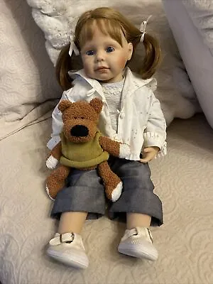 $140 • Buy Zapf Creations Designer Doll Laura W/ Teddy Bear Artist Brigitte Paetsch In Box
