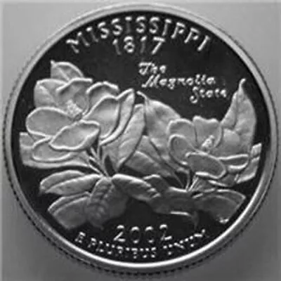 2002-S State Quarter Silver Proof Mississippi MS No Problem Coin • $9