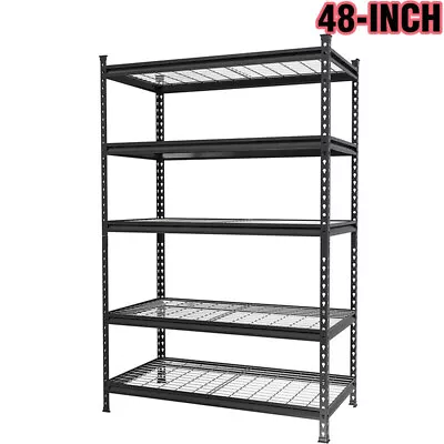 48  Heavy Duty 5-Tier Metal Shelving Unit Adjustable Storage Rack Shelve • $152.57