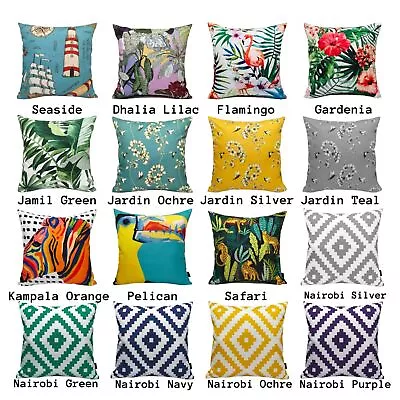 WATERPROOF Outdoor Cushion Cover / Fill For Garden Furniture Seat Cushions Bench • £2.99