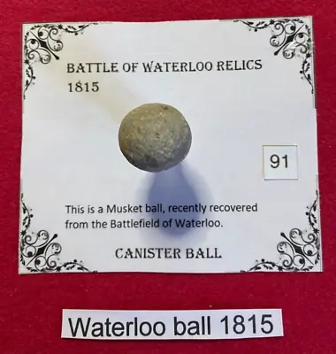 BATTLE WATERLOO 1815 Large 20mm  BALL  Napoleonic Wars Hougomont NAPOLEON • £22.49