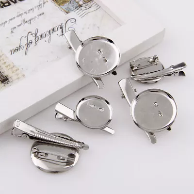£8.52 • Buy 30pcs Dual Brooch Pin Back Base + Hair Clip DIY Brooch Hair Jewelry Findings