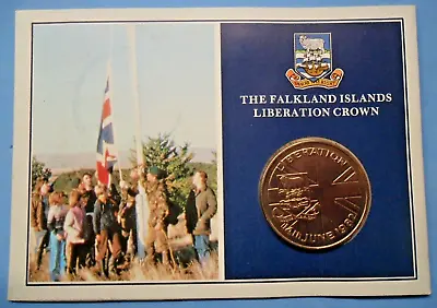 Falkland Islands 1982 BU 50p Crown Liberation Of The Islands Cupro-Nickel + Card • £7.95