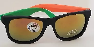 Vintage Batman Logo Sunglasses Colorful Rubber Frames Green/Orange Collectible • $27.25