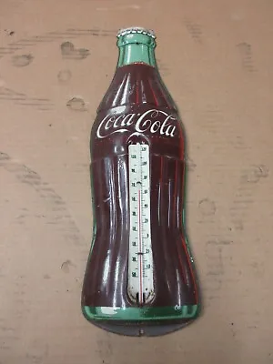 Vintage Coca Cola Thermometer Gas Station Sign Robertson USA • $135.20