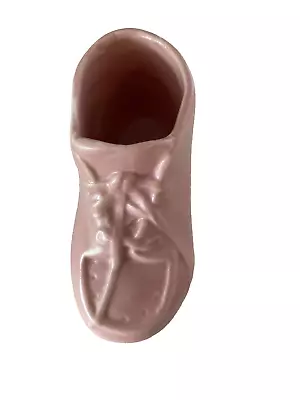 Vtg. Baby Shoe Pottery Planter USA McCoy Mid Century Pink Matte MCM 5  X 3  X 3  • $12.99