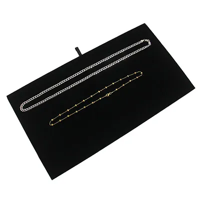 Black Velvet Plain Pad Jewelry Display Holder Presentation Tray Liner Organizer • $12.89