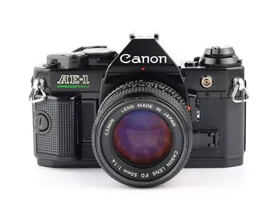 [GOOD] Canon AE-1P PROGRAM + New FD 50mm F1.4 MF SLR Film Camera • £225