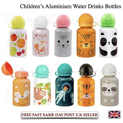 £9.95 • Buy Children Kids Character Aluminium Bottle Juice Drink Water Travel Flask School