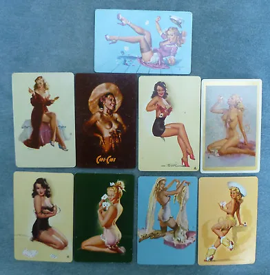 Lot Of 9 Vintage Pin Up Playing Cards Elvgren Elliot MacPherson B&B Single Swap • $9