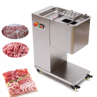 550W Meat Cutting Machine Meat Cutter Slicer With 3mm Blade 500KG/H Output 110V • $532.95