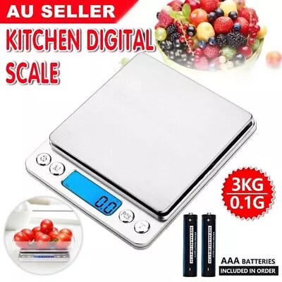 3kg/0.1g Kitchen Digital Scale LCD Electronic Balance Food Weight Postal Scales • $12.05