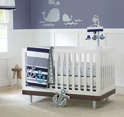 Just Born High Seas Nautical 3-Pc Crib Bedding Set • $129.99