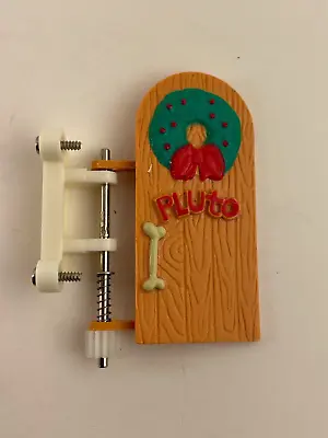 Vtg Mr Christmas Mickeys Clock Shop Disney Replacement Part Door~Pluto Wreath • $6.99