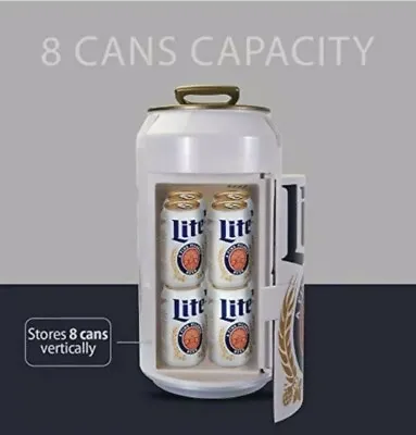 Miller Lite Can Mini Fridge 059586648014 Can Cooler Car Or Boat Collectible  • $119.99