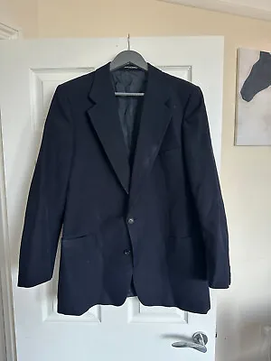 YVES SAINT LAURENT Men's Blazer Jacket Navy Wool M 48 France • £49